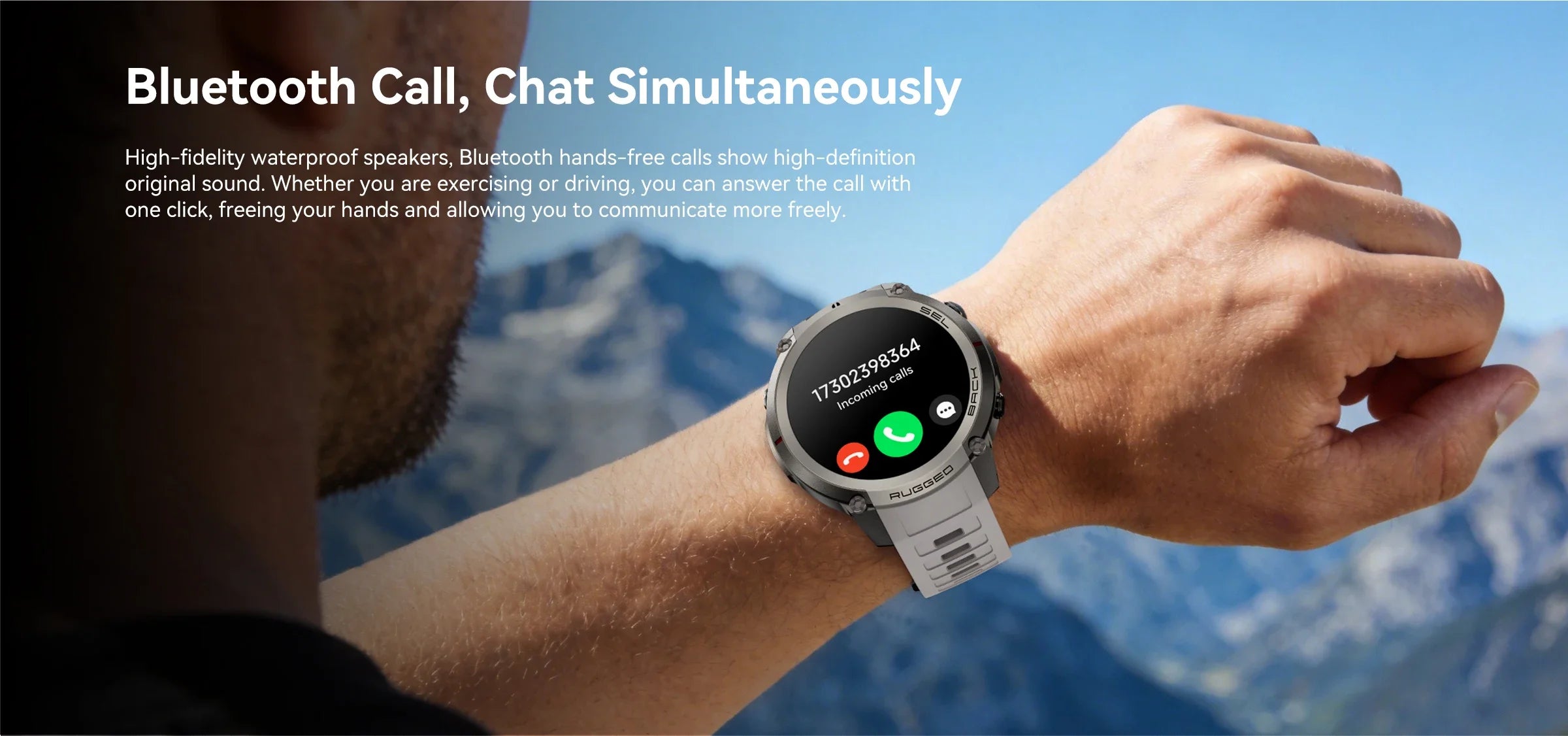 2026 New Outdoor GPS Smart Watch Map Compass Navigation 5ATM Waterproof Bluetooth Call 100+Sport Mode Men AMOLED HD Smart Watch