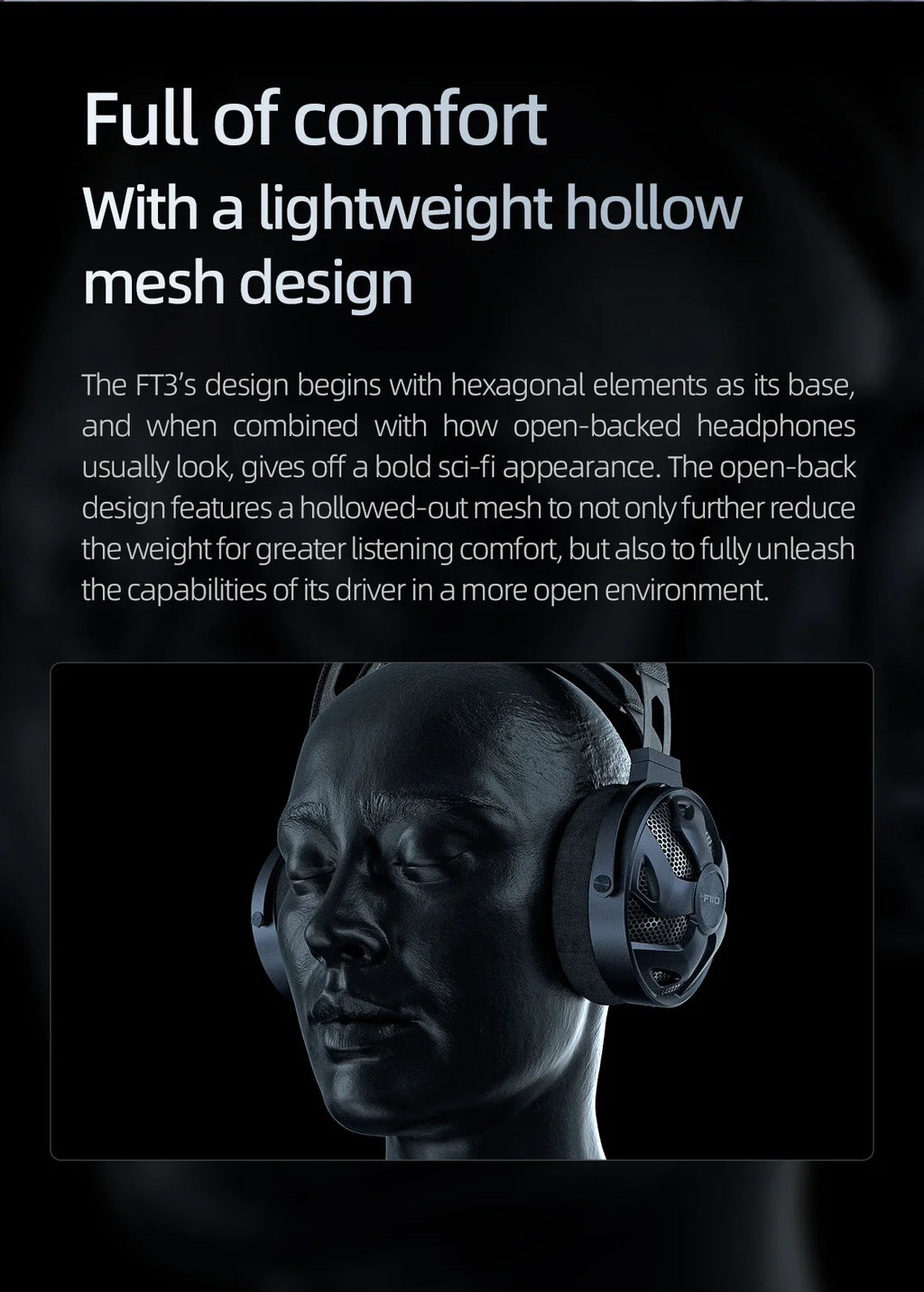 FiiO FT3 Open-Back Headphones with 60mm Dynamic Drivers Tidesmit