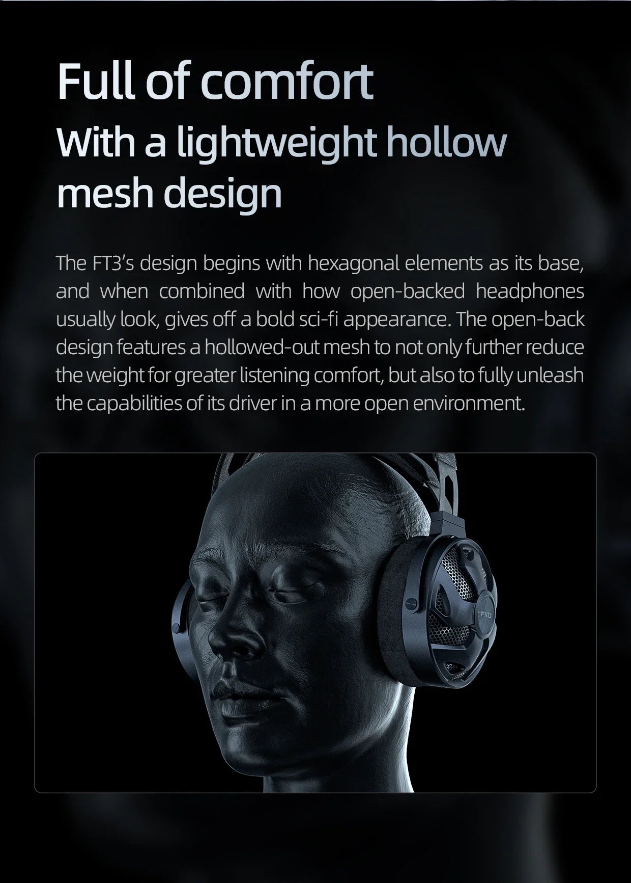 FiiO FT3 Open-Back Headphones with 60mm Dynamic Drivers Tidesmit