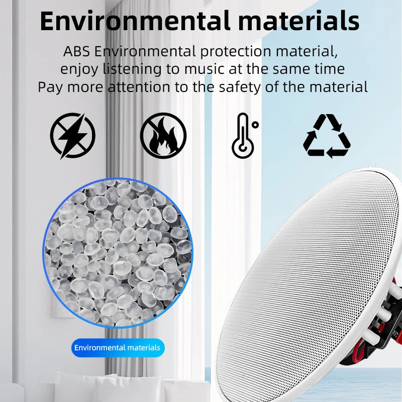 SUMWEE 8 Ohm Full Range Stereo Sound Passive Ceiling Speakers Home Theater Background Music Audio System 5 Inch In Wall Speakers