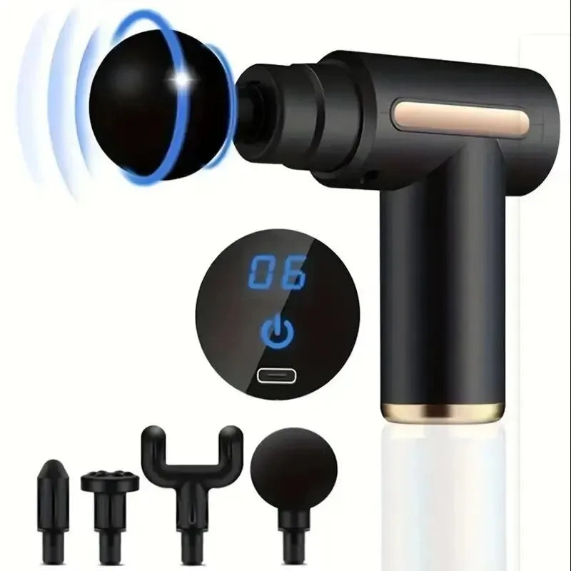 Mini Muscle Massage Gun | Portable Deep Tissue Percussion Massager Fascia Gun black Tidesmit
