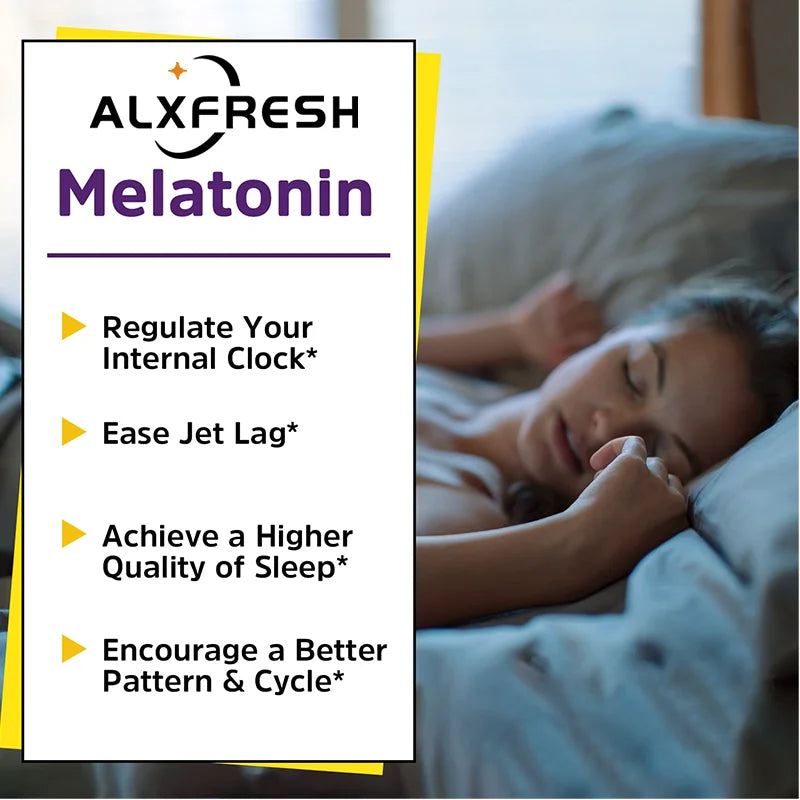 Melatonin 10mg, 100% Non-Toxic Adult Sleep Aid, Help Fall Asleep Faster, Sleep Deep, Enhance Immunity
