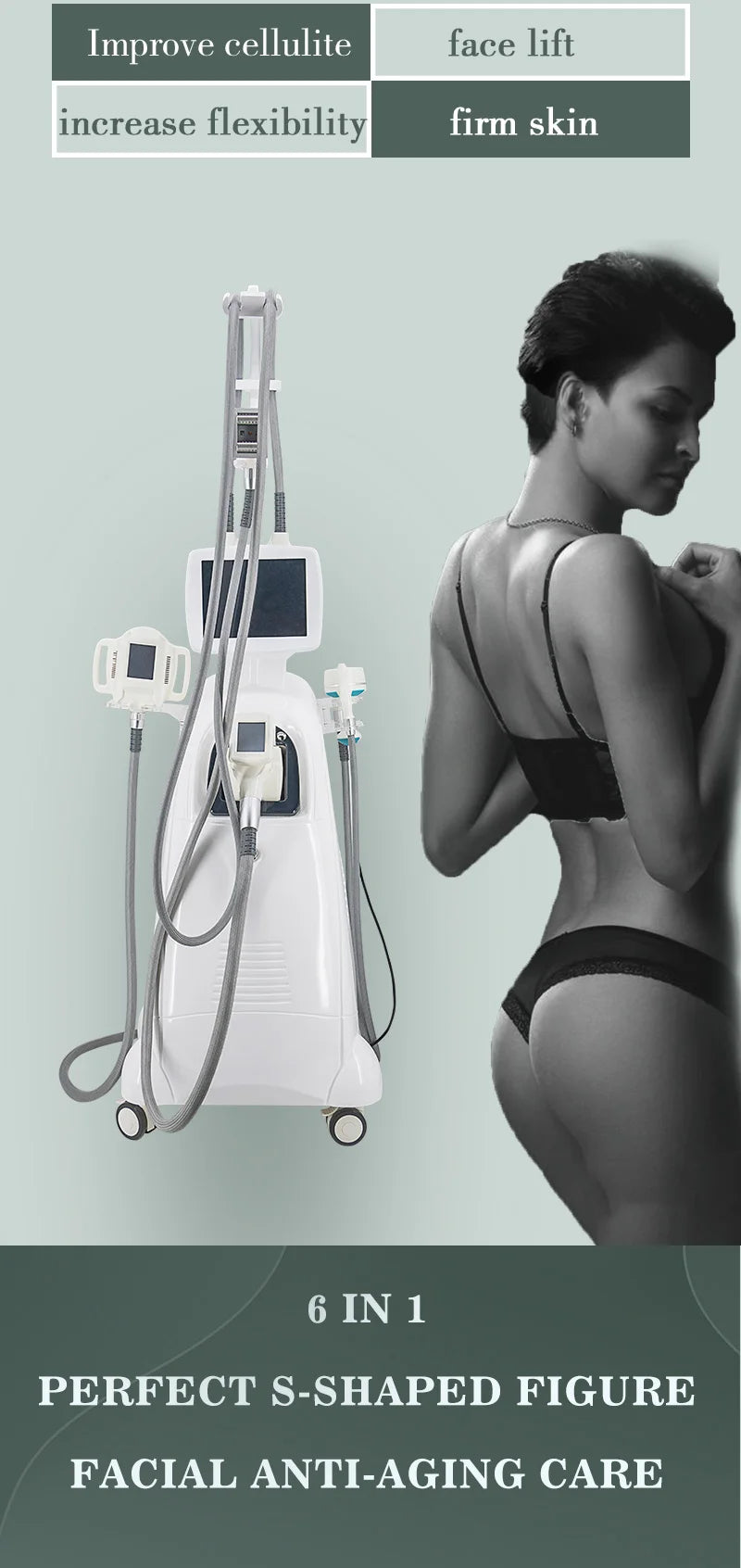 6-in-1 Vacuum Cavitation Roller Body Shaping Massager V9 V10 Model Body Shaping Massage Equipment Tidesmit