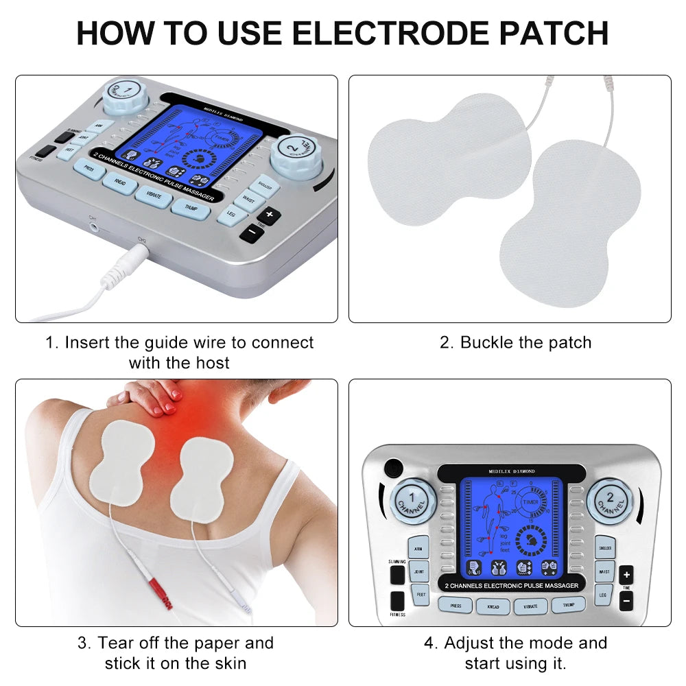 Electric Pulse Massager with Heat Therapy & EMS | Tidesmit Back Massage Instrument Tidesmit