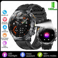 2026 New Military Smart Watch 1000Mah Battery Fitness Tracking 10ATM Waterproof Tactics Sport Flashlight call Bracelet For Men