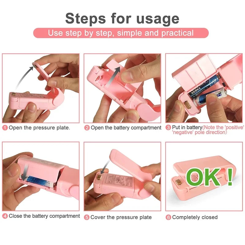 Vacuum Sealing Machine, Small Household Hand-pressed Sealer, Mini Portable Snack Plastic Bag Heat Sealing Machine, A Magic Tool