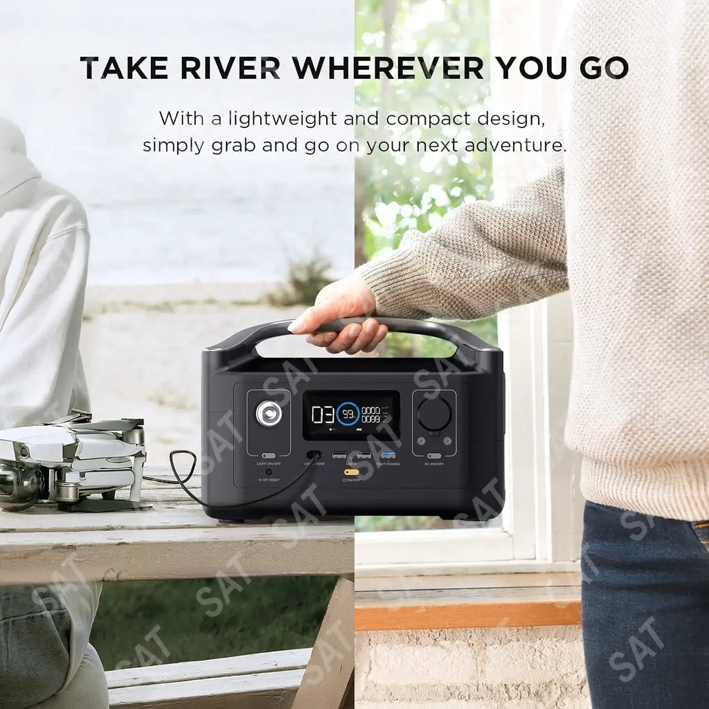##For 288Wh Portable Power Station,3 x 600W(Peak 1200W) AC Outlets & LED Flashlight, Fast Charging Silent Solar