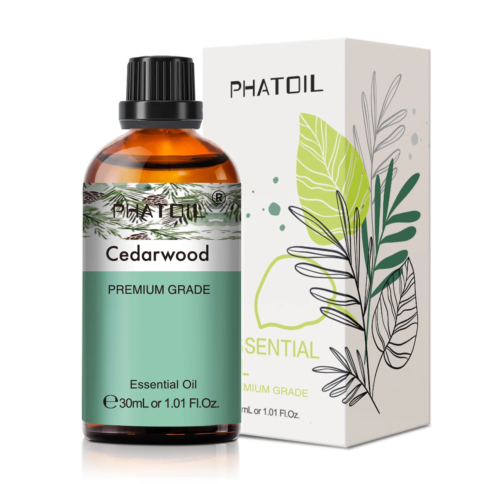 PHATOIL 1PCS Aromatherapy Essential Oil 30ml Lemon Eucalyptus Lavender Bergamot Jasmine Juniper Rose Vanilla Aroma Essential Oil