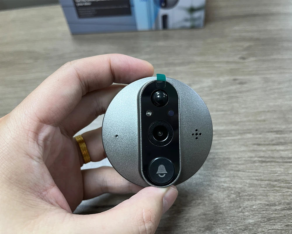 3MP Wi-Fi Tuya SmartLife Battery Powered 940nm No Visible Light Infrared Audio Video Door Eye Digital Viewer PIR Doorbell Camera
