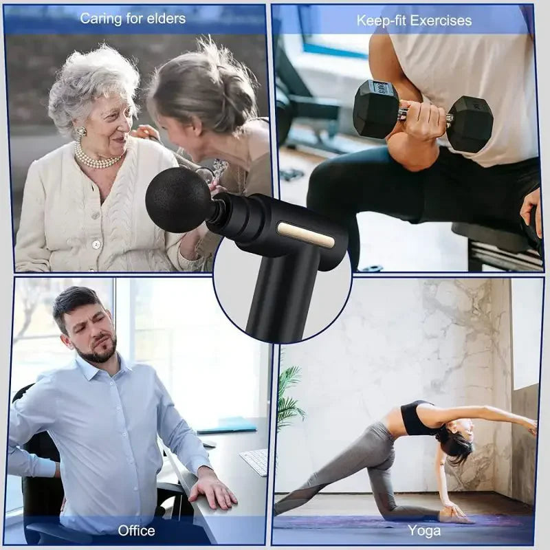 Portable Massage Gun: Deep Tissue Percussion Tool for Muscle Recovery Relaxation Treatment Tidesmit