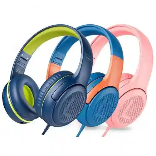 Kids Wired Headphones with Microphone - Foldable Over-Ear Tidesmit AT2-3P Tidesmit