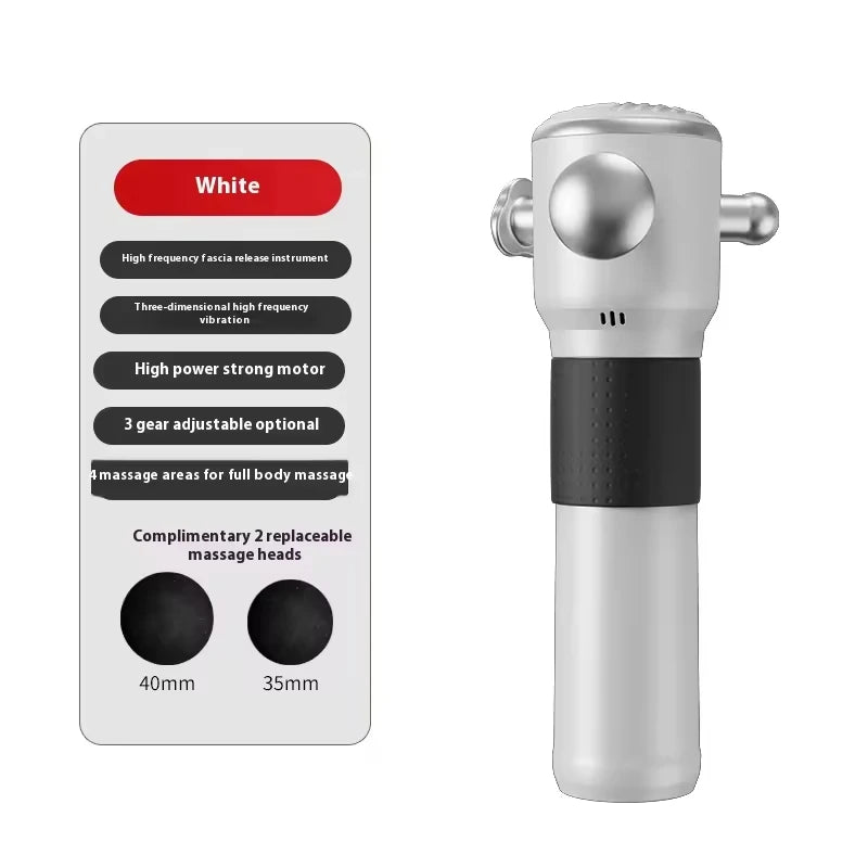Fascia Gun Deep Tissue Muscle Massager - 3 Speed Portable Recovery Tool Fascia Gun white Tidesmit