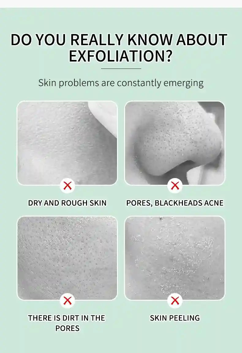 Herbal Exfoliating Gel Face Scrub: Natural Deep Cleansing Moisturizer Scrubs Treatments Tidesmit