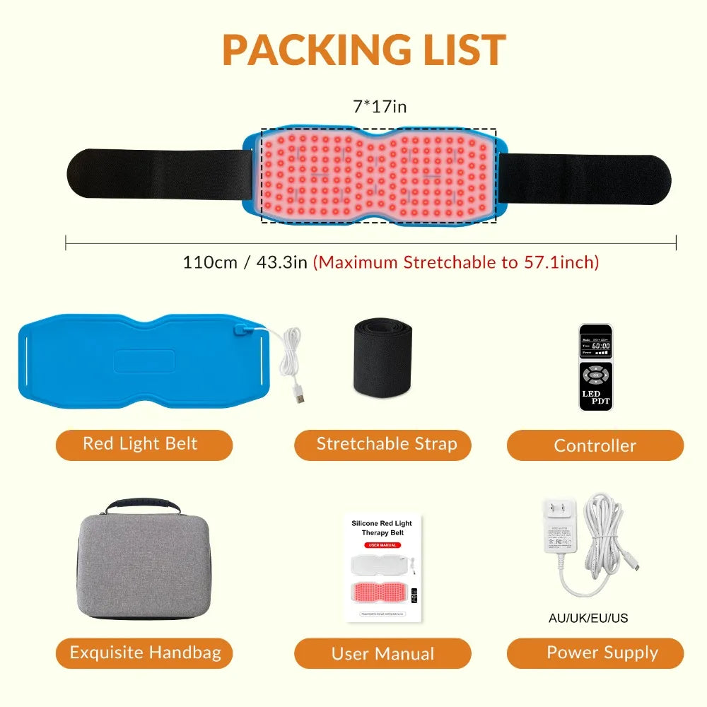 Red Light Therapy Pad for Shoulder Pain Relief 660nm - EU Wellness Back Massage Instrument Blue Tidesmit