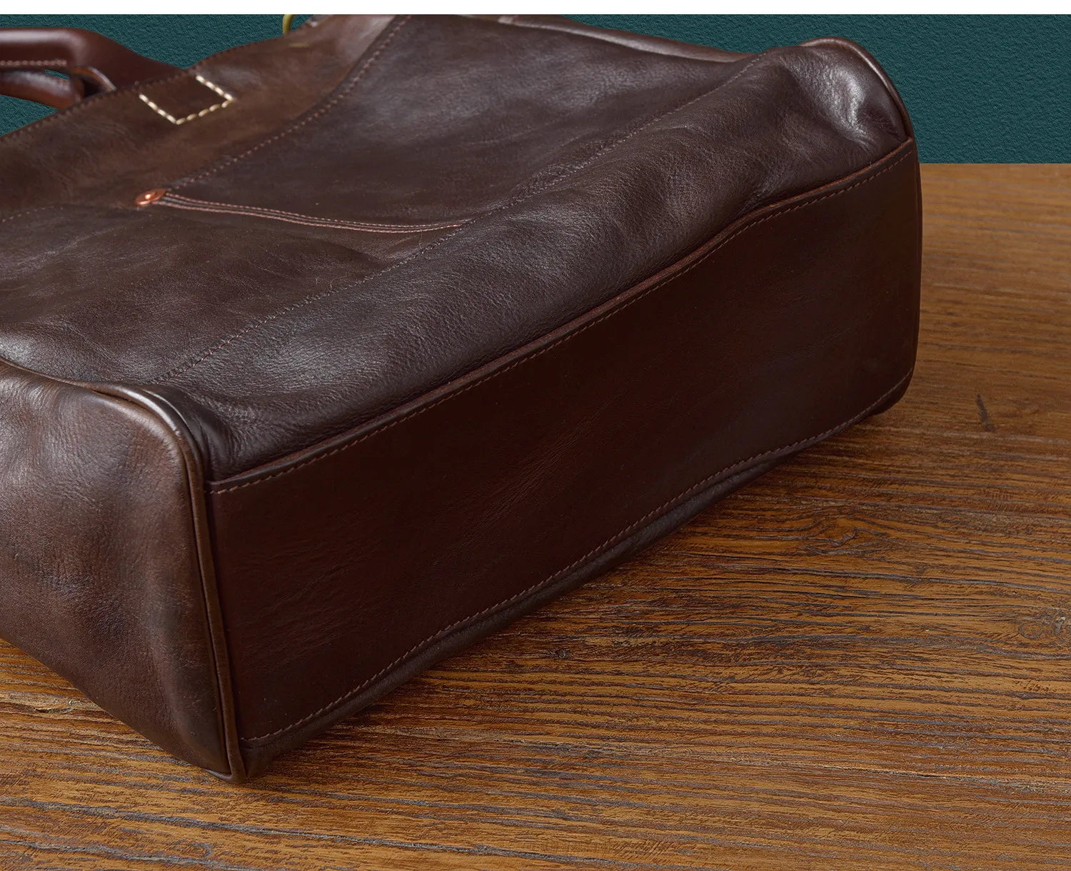 Fashion organizers designers handmade genuine leather men's tote bag outdoor travel luxury vegetable tanned cowhide handbags