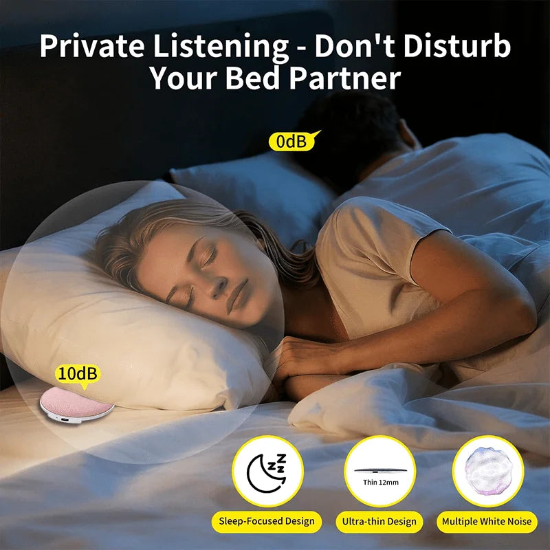 Sleep Headphones Pillow Speaker, Bone Conduction Under Pillow Wireless Speaker, Auto Shut-Off Timer, Ultra-Thin Sleep Aid Device