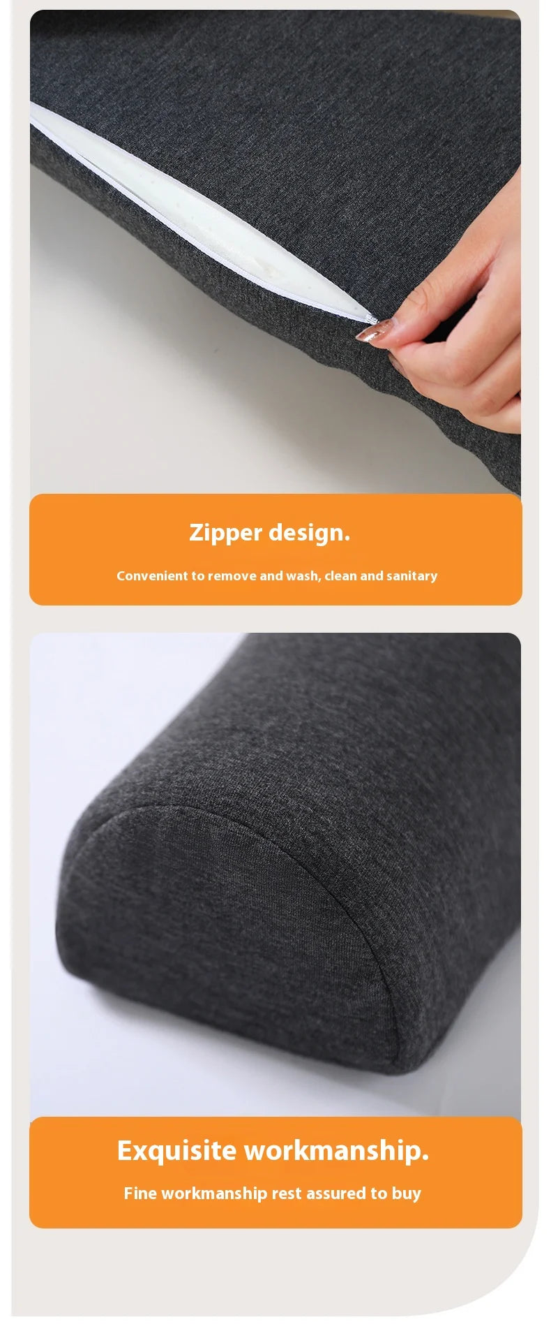 Cervical Memory Foam Pillow - Ergonomic Neck Pain Relief (Dark Gray) Relaxation Treatment Tidesmit