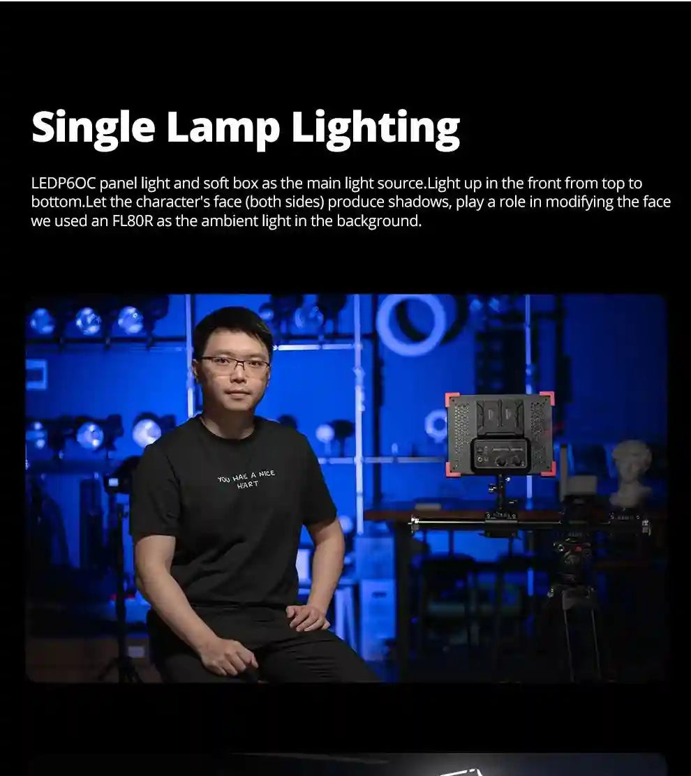60W LED Video Light Panel | Adjustable Color Temperature Studio Kit Tidesmit
