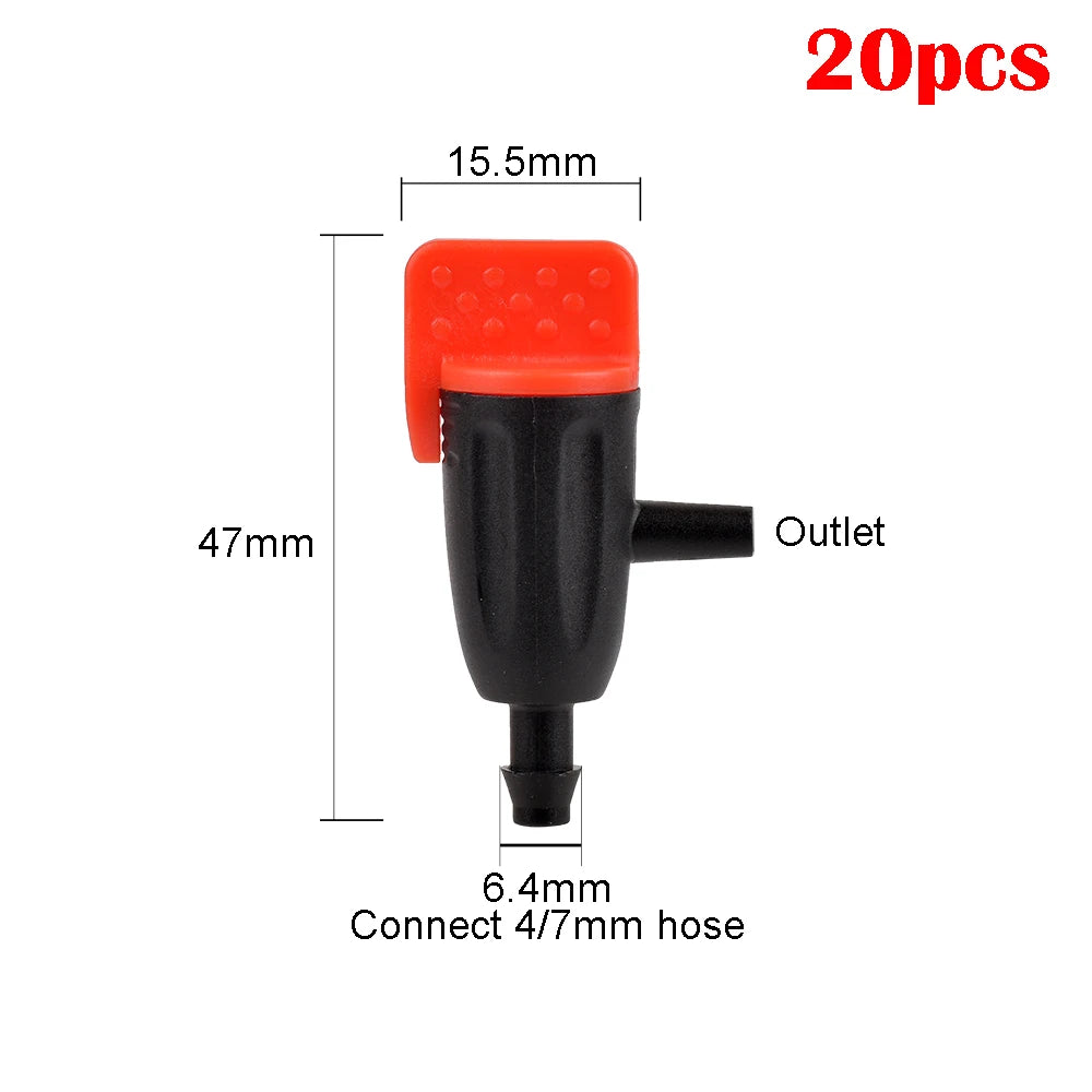5-50Pcs Adjustable Irrigation Drippers Sprinklers 1/4'' Emitter Dripper Micro Drip Irrigation Sprinklers For Watering System