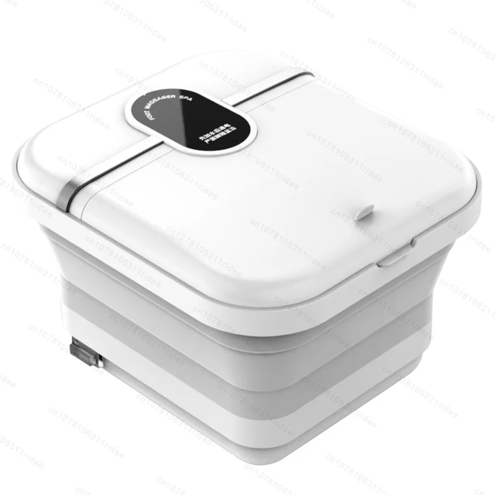 Folding Electric Foot Bath Massager with Heat Therapy & Bubble Spa Massage Cushion Tidesmit