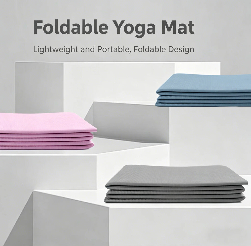 Yoga Mat 6/8mm Thickness Foldable TPE Exercise Mat For Travel Yoga Pilates Home Floor Workouts Gymnastics Mat Fitness Equipment