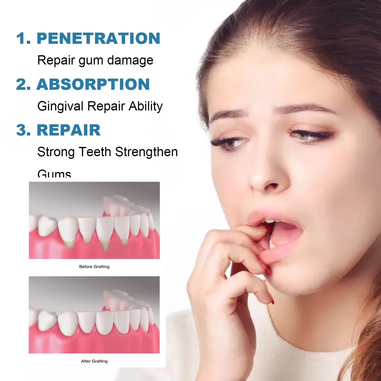 Tidesmit teeth whitening and gum care serum for sensitive teeth relief and deep tooth stain cleaning