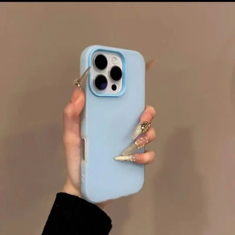 iPhone 17 Pro Max Case Soft Matte Silicone Shockproof Slim Fit Cover Blue Tidesmit