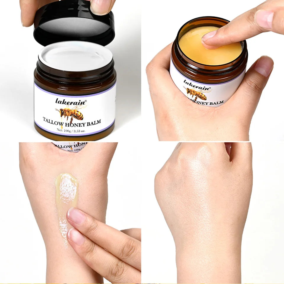 Whipped Beef Tallow And Honey Balm Moisturizing Beef Tallow Face Cream Body Lotion Grass Fed Grass Finished Face Cream Skin Care
