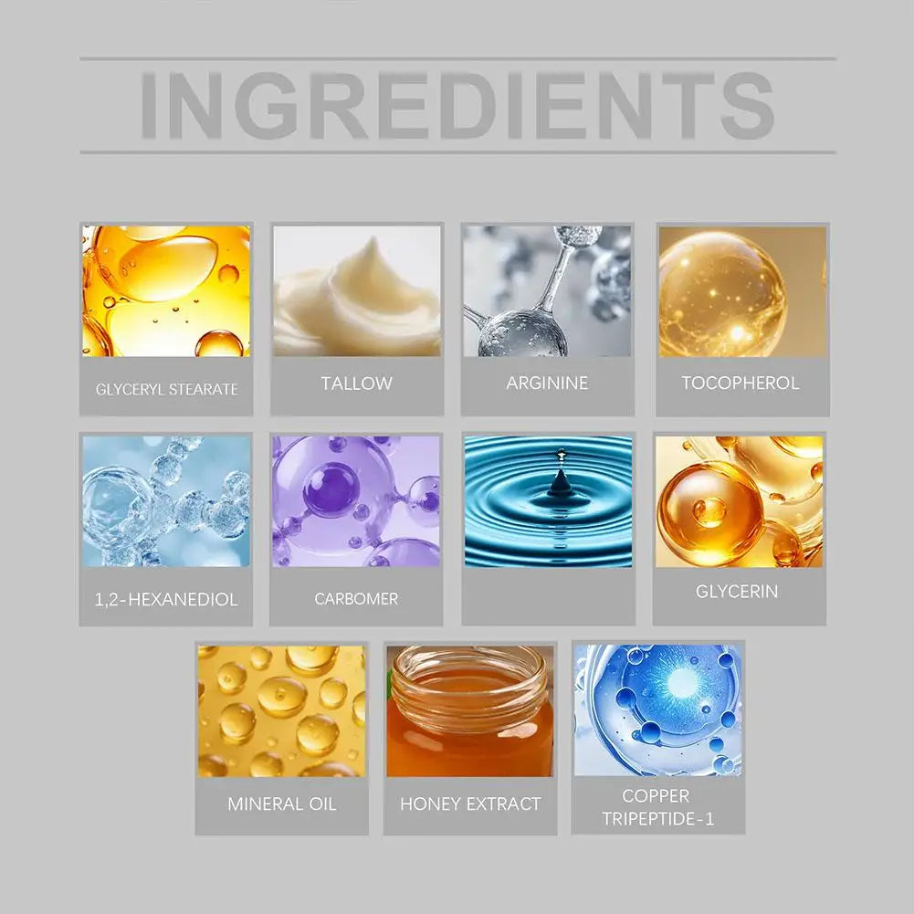 GHK-Cu Peptide Cream for Face, Blue Beef Tallow Moisturizer with Copper Peptides Gentle Safe for Face Hands Body Deep Nourishing