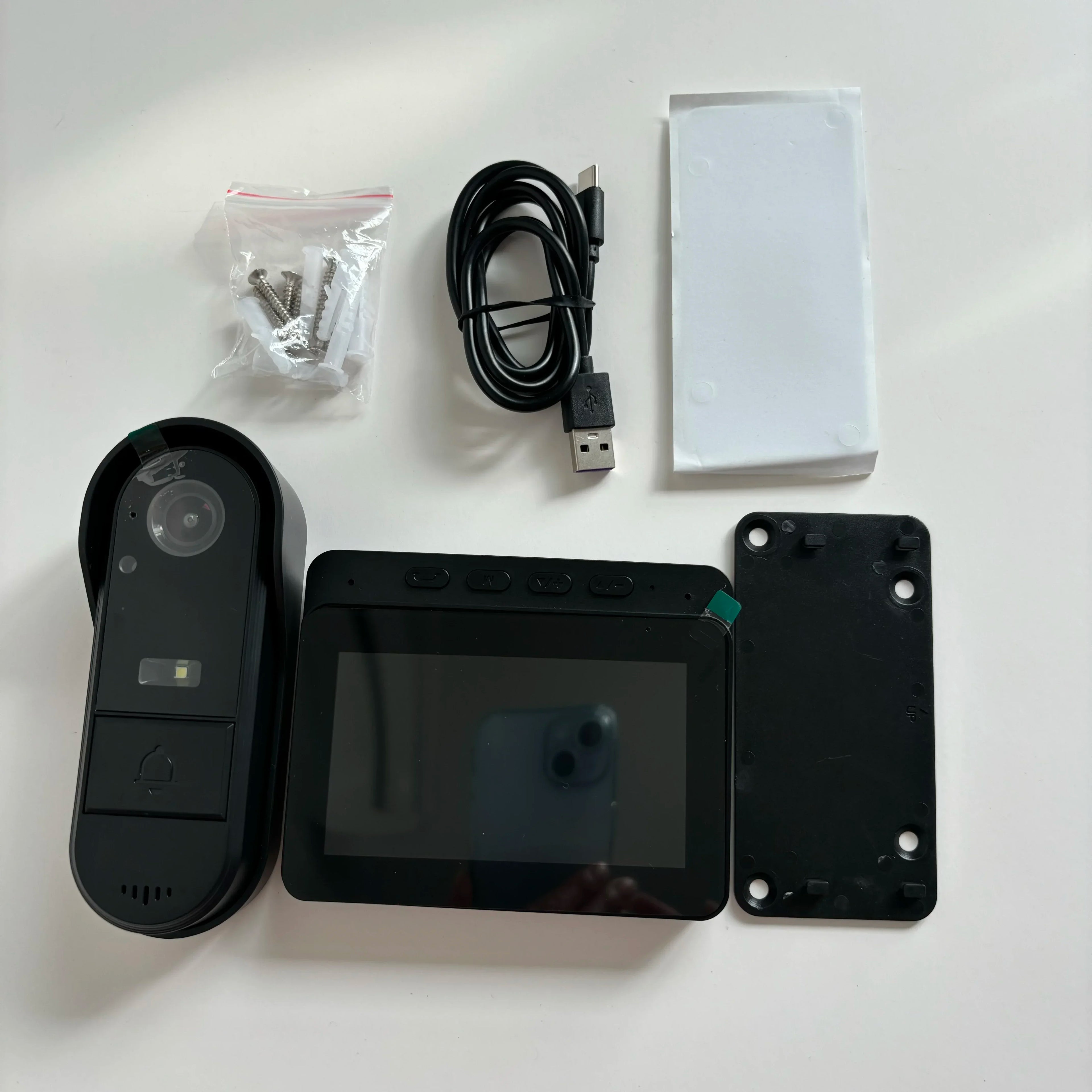 Wireless Wifi Doorbell Camera 1080P Video Intercom Doorbell Waterproof 4.3in IPS Screen Home Security Door Bell IR Night Vision