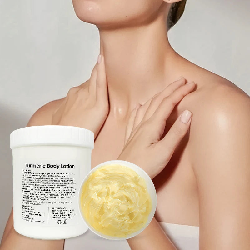 1kg Large Jar Turmeric Skin Brightening Body Lotion Cream for Face And Body - Factory Wholesale