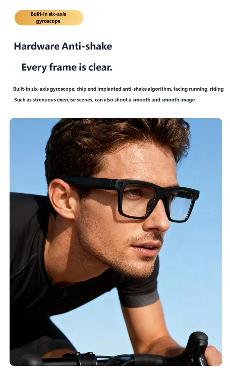AI Smart Shooting Glasses | HD Voice Control Wide Angle Black Edition Tidesmit