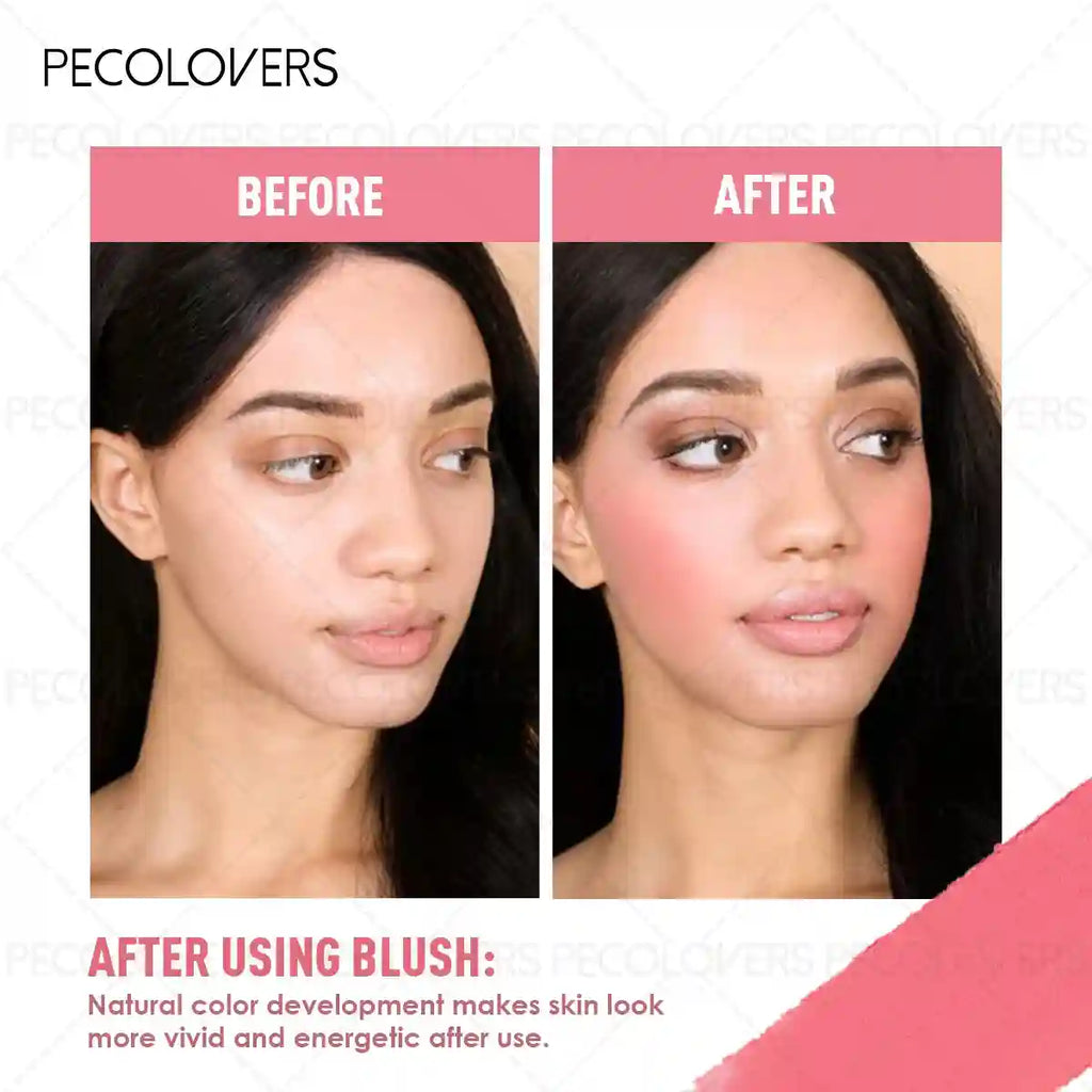Tidesmit waterproof matte blusher swatch showing natural finish texture for cheeks lips and eye makeup