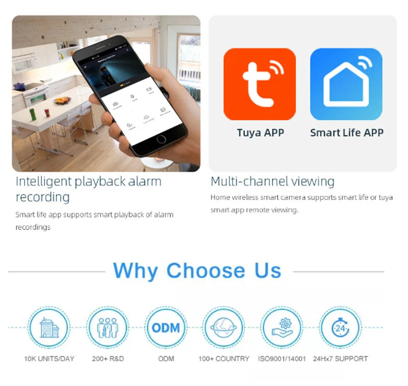 Tuya Smart 3MP WiFi Peephole Video Door Camera Security One-way Audio Night Vision 4.3' HD Video Door Camera