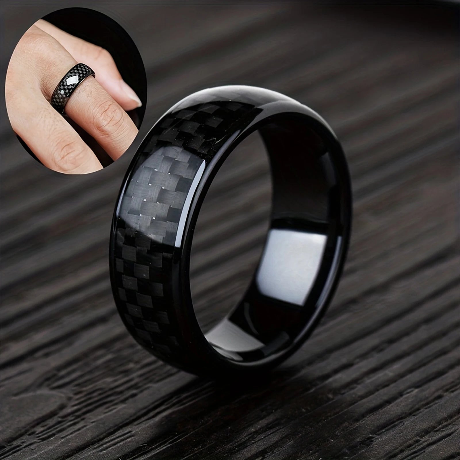 CUID/GEN2 Magic Epoxy Carbon Fibre Ceramic Ring Rewritable Clone M1 S50 card or FM1108 Smart Card, Women and Men Finger Ring Tidesmit