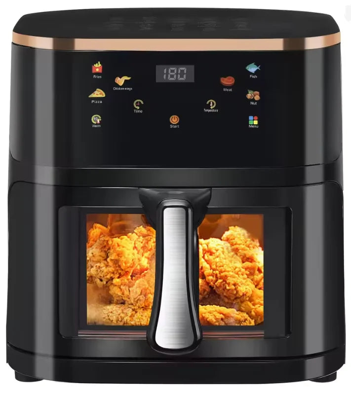 10L 10L Electric Air Fryer with Adjustable Tempera Large Capacity Air Fryers with Viewing Window & Touchscreen For Home