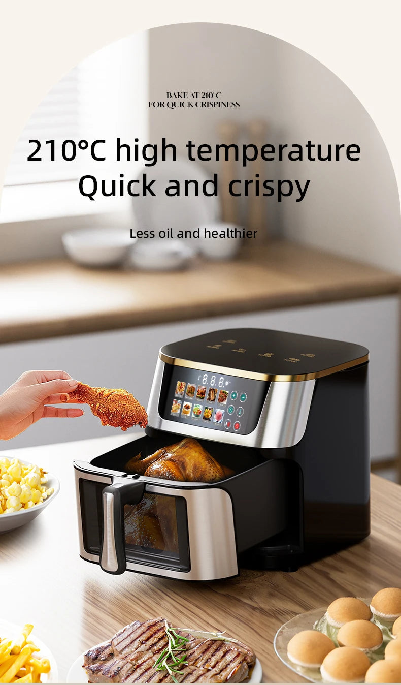 Professional 12L 15L Digital Air Fryer Oven Stainless Steel Smart Multi Functional Large Capacity Commercial No Oil 2025 New