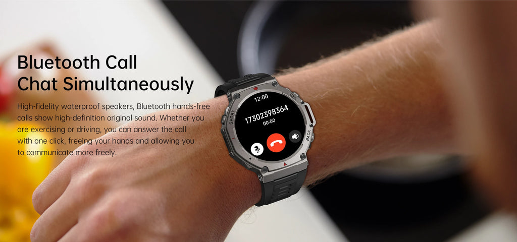 HD Watches Built-in Dual-band GPS Smart Watch Men Smartwatch Compass Altimeter Barometric 5ATM IP69K Waterproof AMOLED