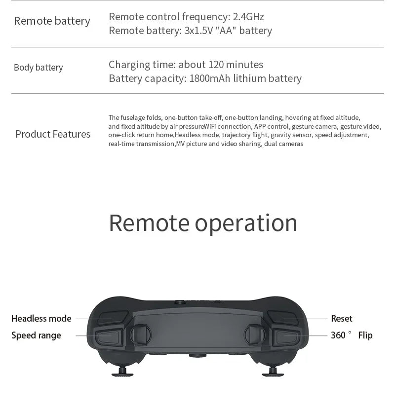 4K Foldable Camera Drone with Obstacle Avoidance | Tidesmit Tidesmit