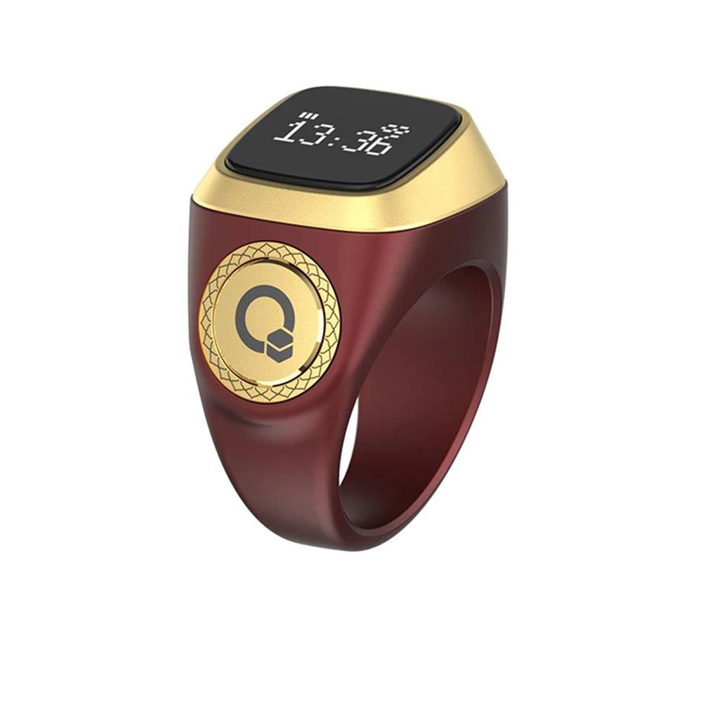 Smart Zikr Ring With Digital Counter, Vibration Alerts, and Health Tracking Tidesmit