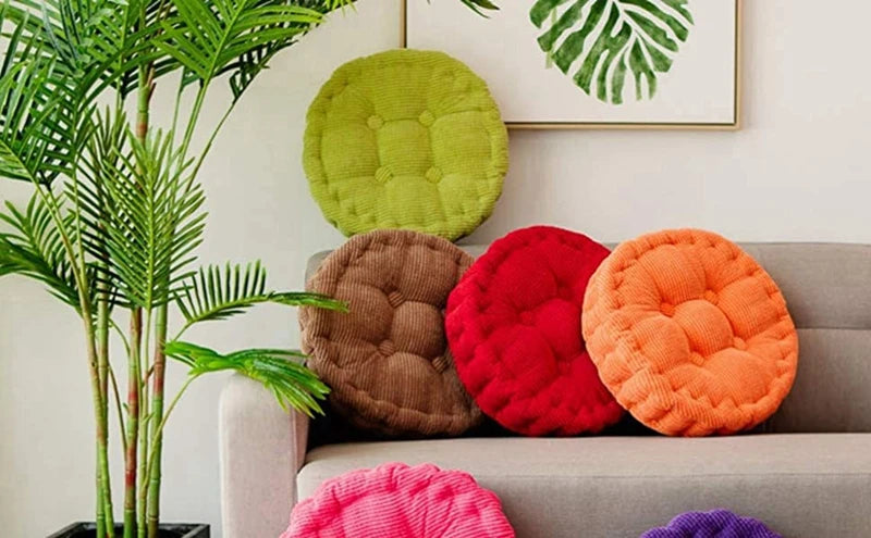 Four Seasons Soft Chair Seat Cushion Square Seat Pad Tatami Meditation Floor Pillow Cushion for Home Office Patio Dining Chairs