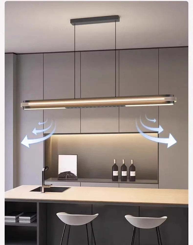 Minimalist LED Pendant Light 150cm - Modern Dining Room Lighting Tidesmit