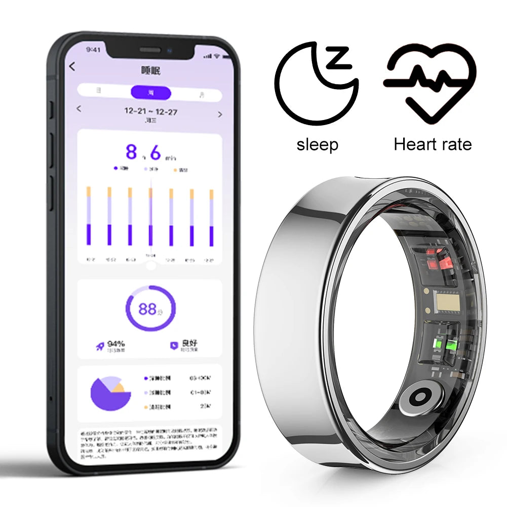 Tidesmit Smart Health Ring - Fitness Tracker with Biometric Sensor Tidesmit