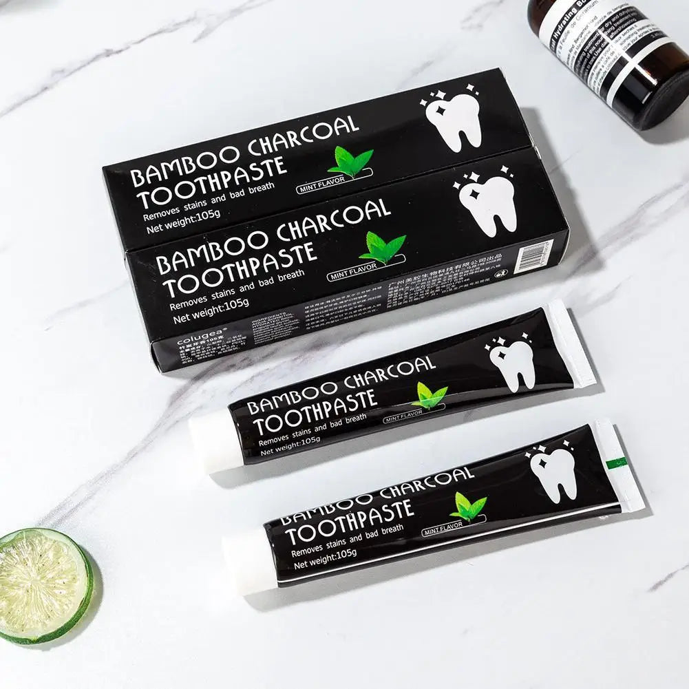 Tidesmit activated charcoal mint toothpaste for natural teeth whitening and deep stain removal