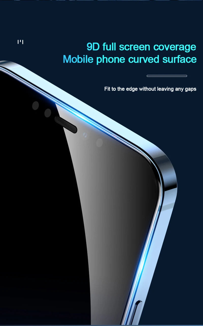 1-4Pcs Privacy Screen Protectors For iPhone 15 13 11 12 14 Pro Max Mini 7 8 Plus Anti-spy Tempered Glass For iphone X XS Max XR - Tidesmit