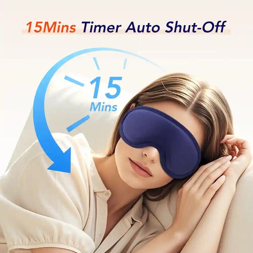 Heated Eye Massager Mask for Eye Strain Relief and Rechargeable Sleep Eye Massage Instrument Tidesmit
