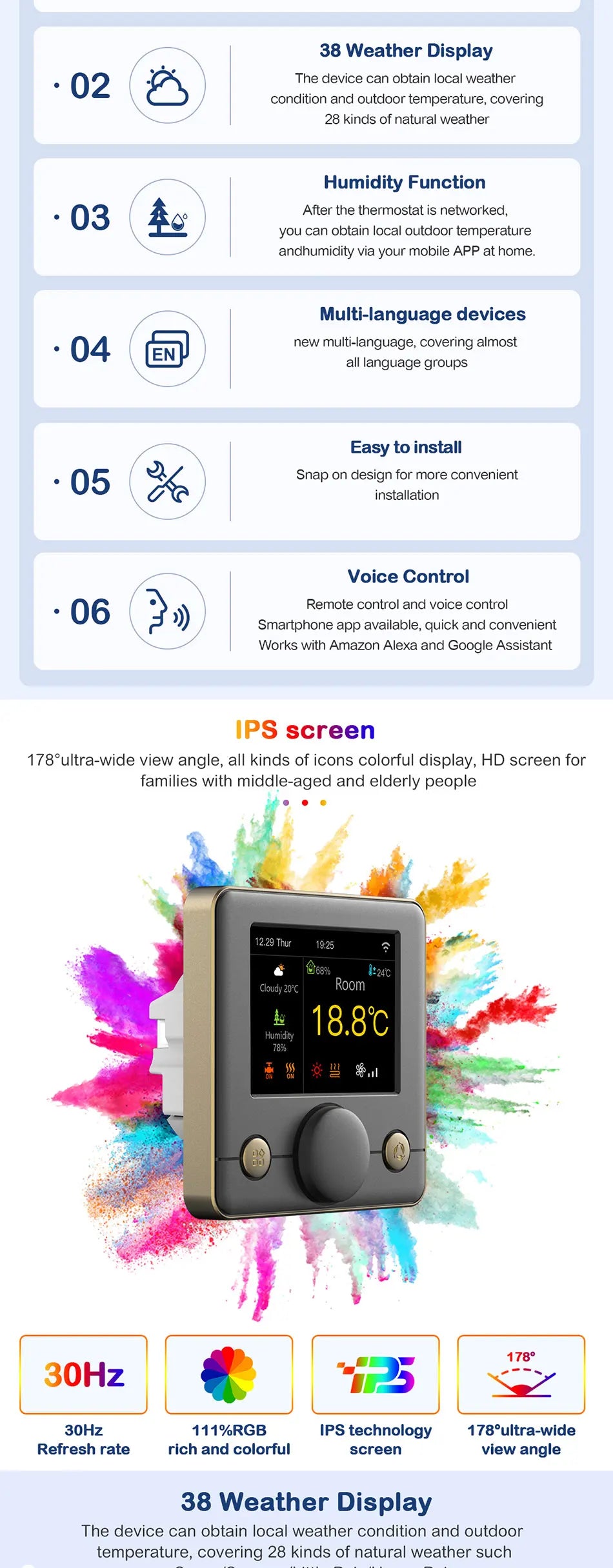 Tuya WiFi Smart Floor Heating Thermostat Regulator Warm Electric/Water Gas Boiler Remote Temperature Controller Alexa Google