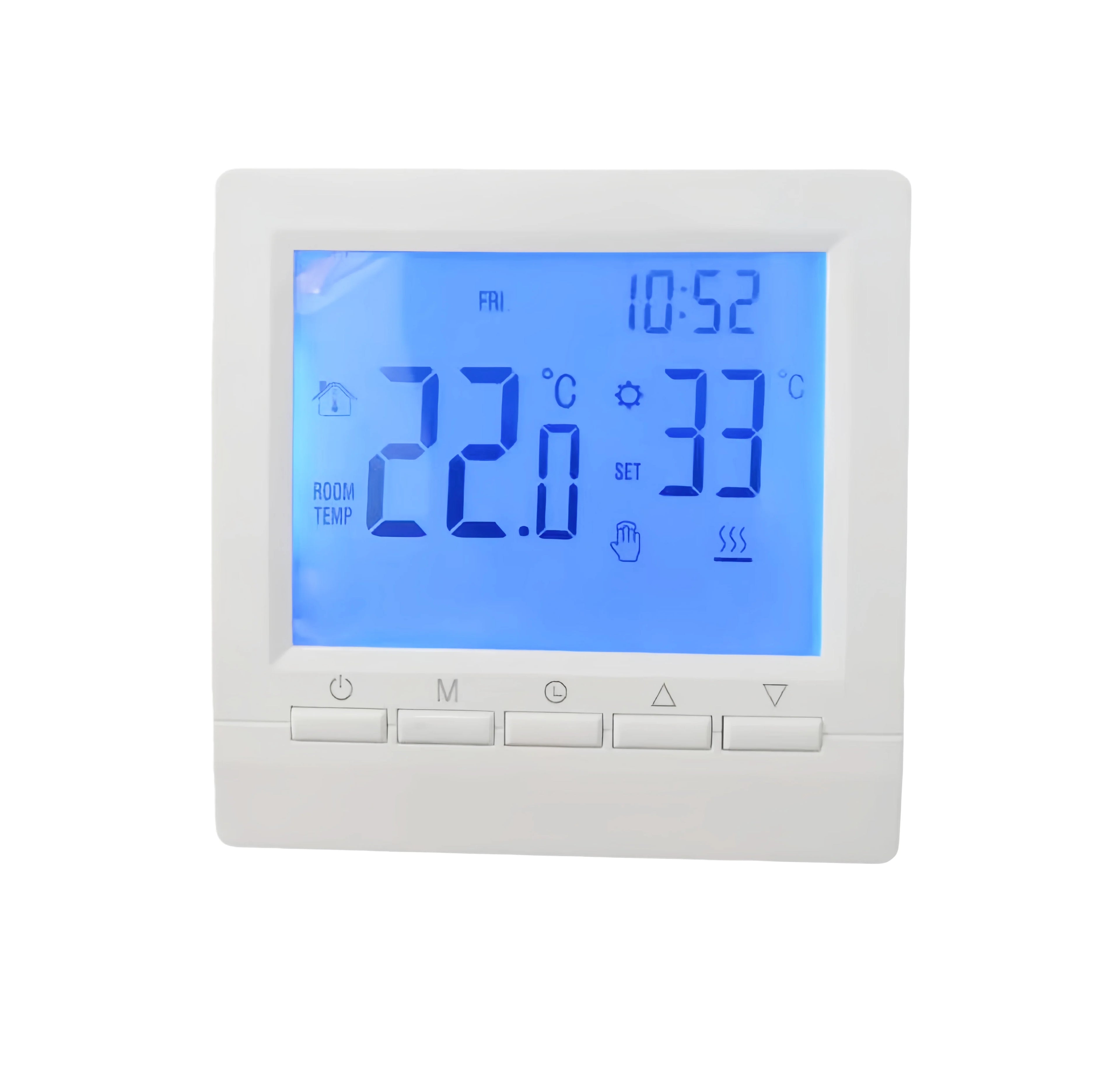 Wall-Mounted Boiler Thermostat, Wired Boiler Controller, Battery-Powered Intelligent Thermostat, Water Floor Heating Controller