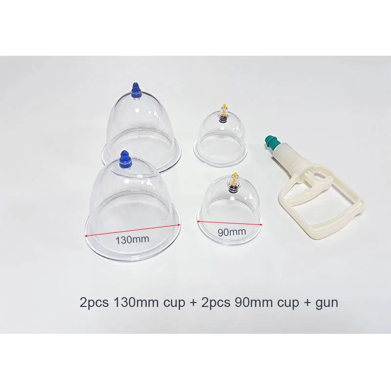 Breast Enhancement Vacuum Pump – Professional Lifting Suction Cup System Fascia Gun 130 90mm w gun Tidesmit