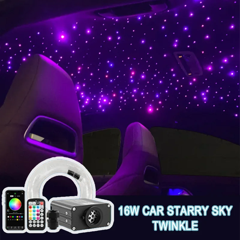 Fiber Optic Starry Sky Ceiling Lamp - RGB Music Control Ambient Light Tidesmit